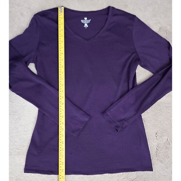 Segments - Women's 100% Merino Long Sleeve Base Layer -Purple, L, has flaw READ - Picture 8 of 9